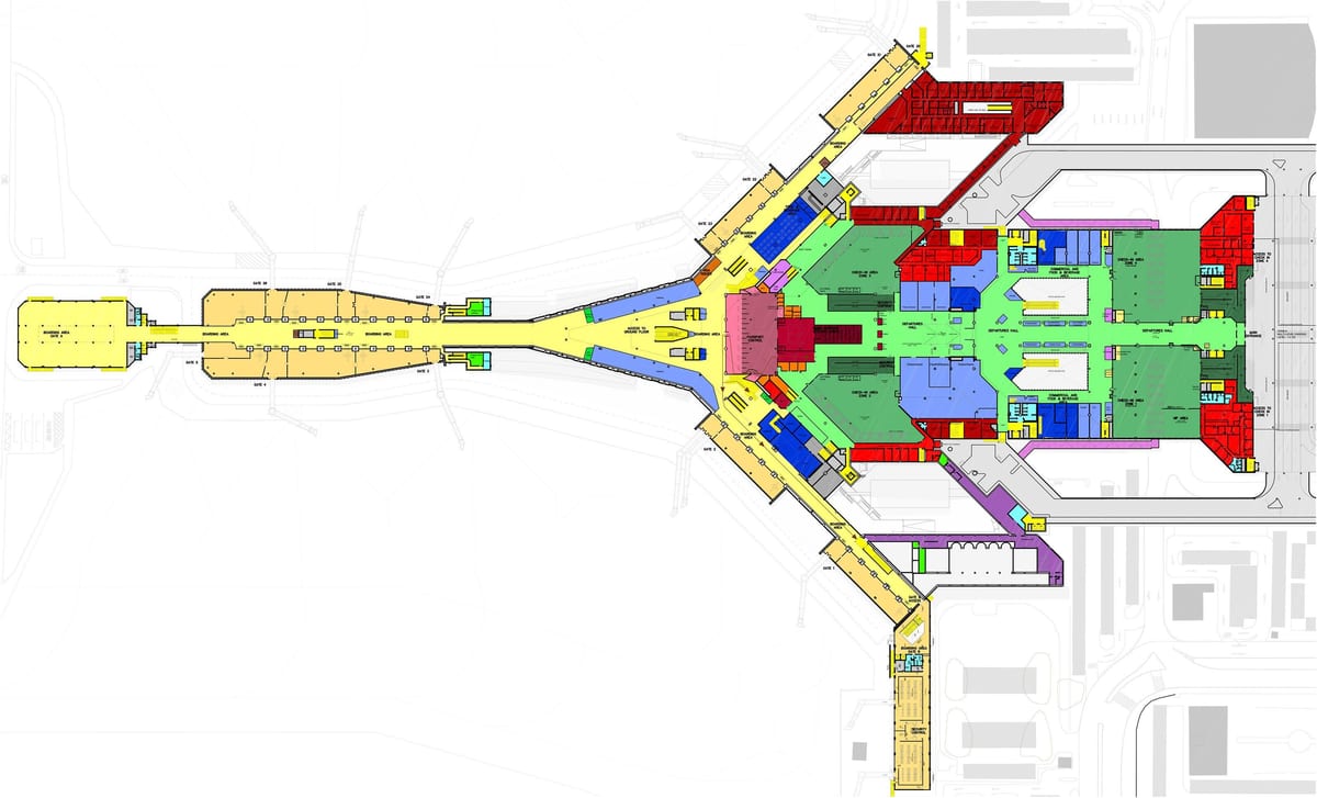 kowet ayewopò entènasyonal tèminal nan kat jeyografik